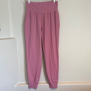 Athleta Pink High-Waisted Joggers